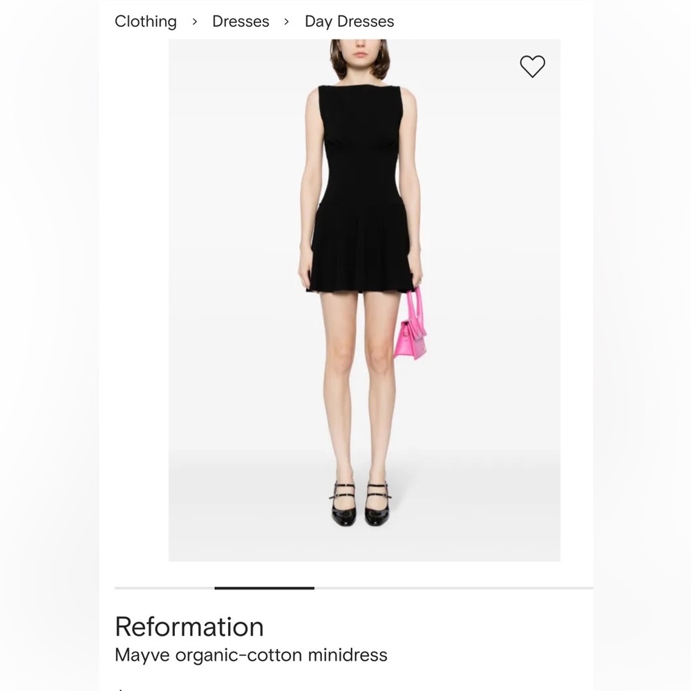 Reformation Elegant Black Mini Dress